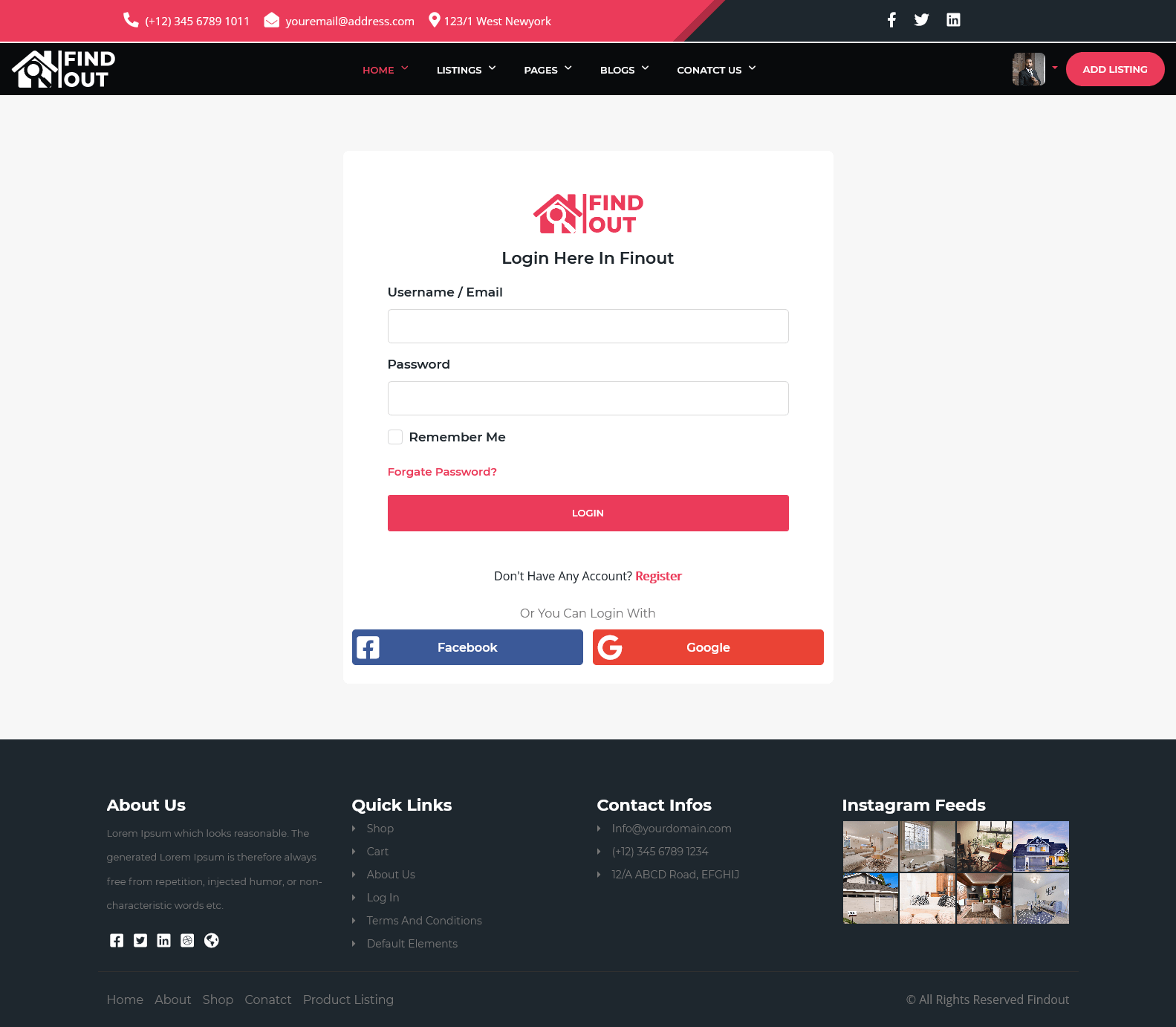 log in