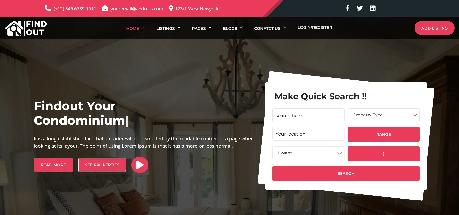 Find Out - A Realistic website HTML template